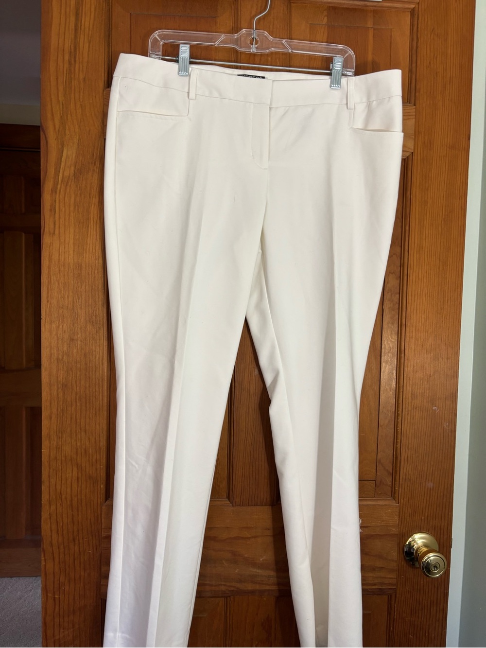 Express White Straight-Leg Dress Pants